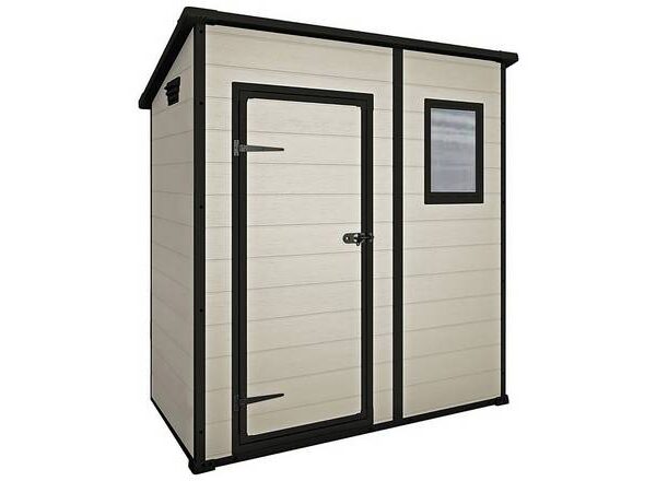 Keter Manor Pent Outdoor Garden Storage Shed 6 x 4ft - Brown