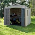 Keter Factor Plastic Garden Shed - 8 x 8ft, Beige