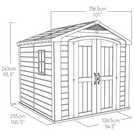 Keter Factor Plastic Garden Shed - 8 x 8ft, Beige