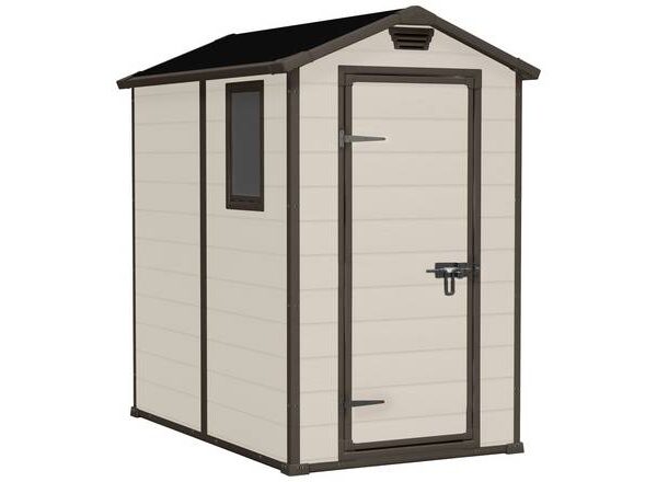Keter Manor Apex Outdoor Garden Storage Shed 4 x 6ft - Brown