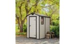 Keter Manor Apex Outdoor Garden Storage Shed 4 x 6ft - Brown