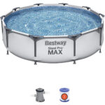 Bestway 10''X30'' Steel Pro Frame Swimming Pool inc. Filter Pump