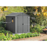 Darwin Shed 6x8ft, Grey