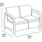 Keter Corfu Outdoor 4 Seater Rattan Garden Table & Chairs Set