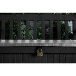 Keter Eden Bench Outdoor Storage Box Garden Furniture, Graphite and Grey, 132.5L x 75W x 18.5H cm
