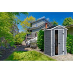 Keter Manor 4 x 3' Grey Plastic Storage Shed | Grey Garden Shed